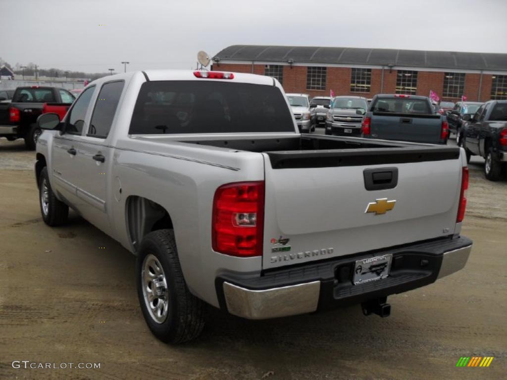 2011 Silverado 1500 LS Crew Cab - Sheer Silver Metallic / Dark Titanium photo #2
