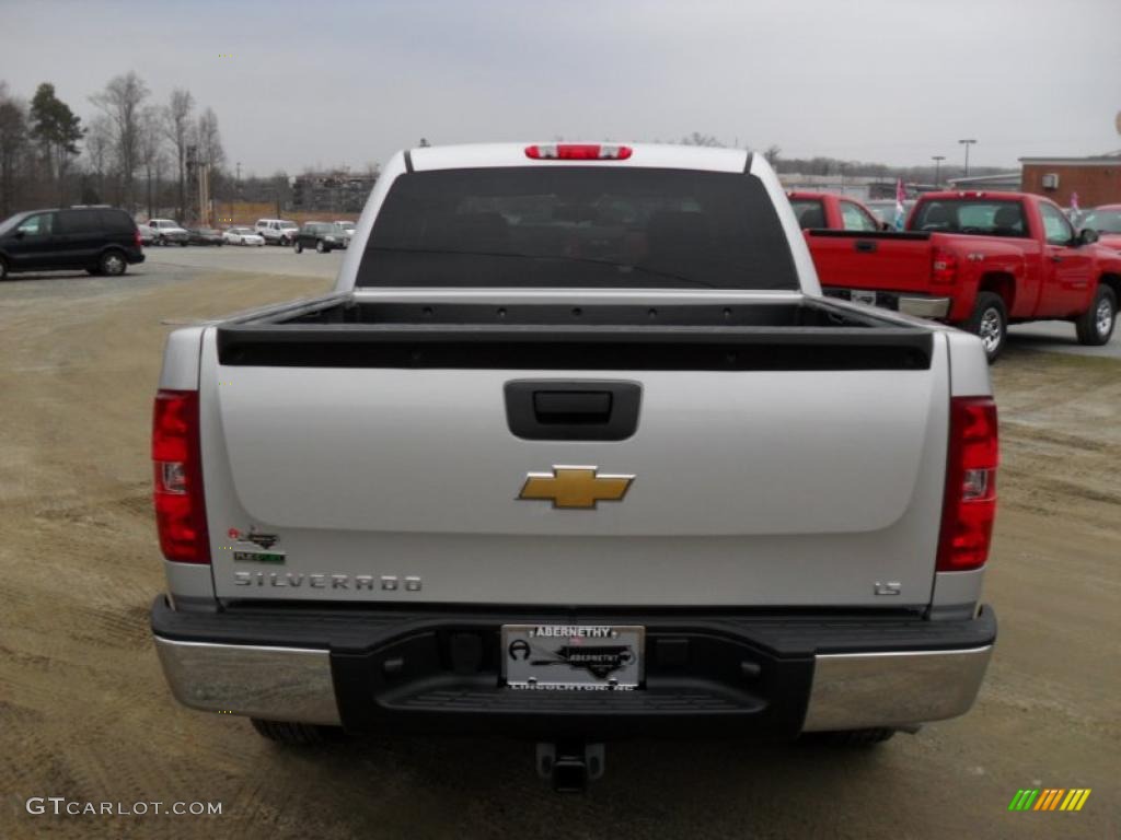 2011 Silverado 1500 LS Crew Cab - Sheer Silver Metallic / Dark Titanium photo #3
