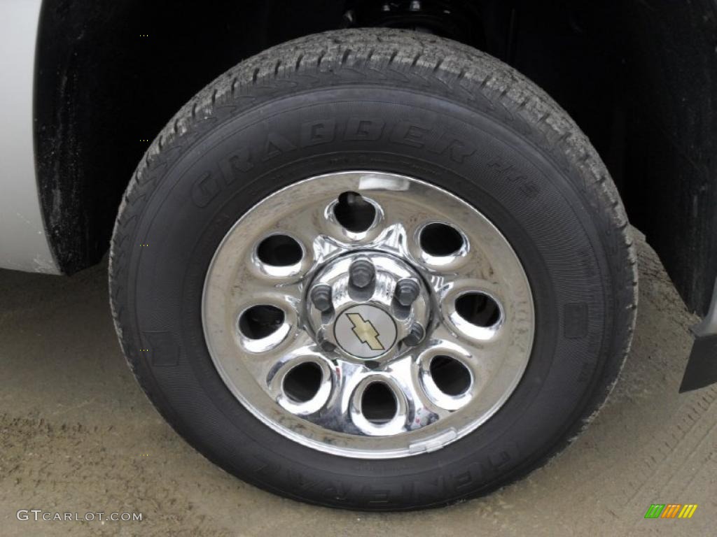 2011 Silverado 1500 LS Crew Cab - Sheer Silver Metallic / Dark Titanium photo #21