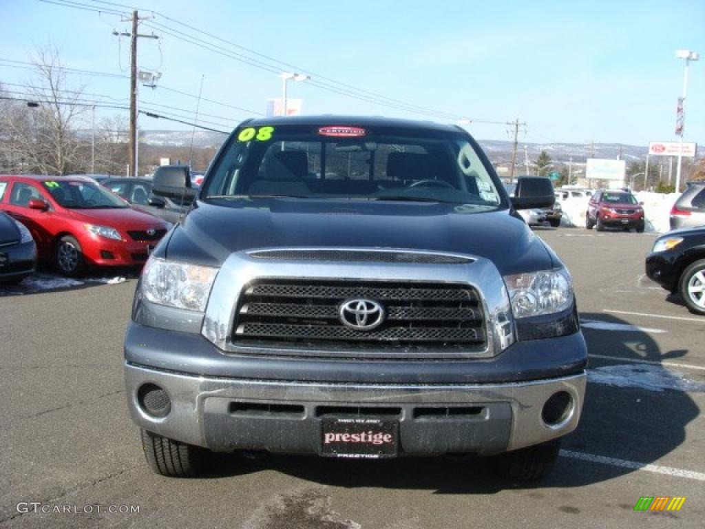 2008 Tundra Double Cab 4x4 - Slate Gray Metallic / Black photo #2