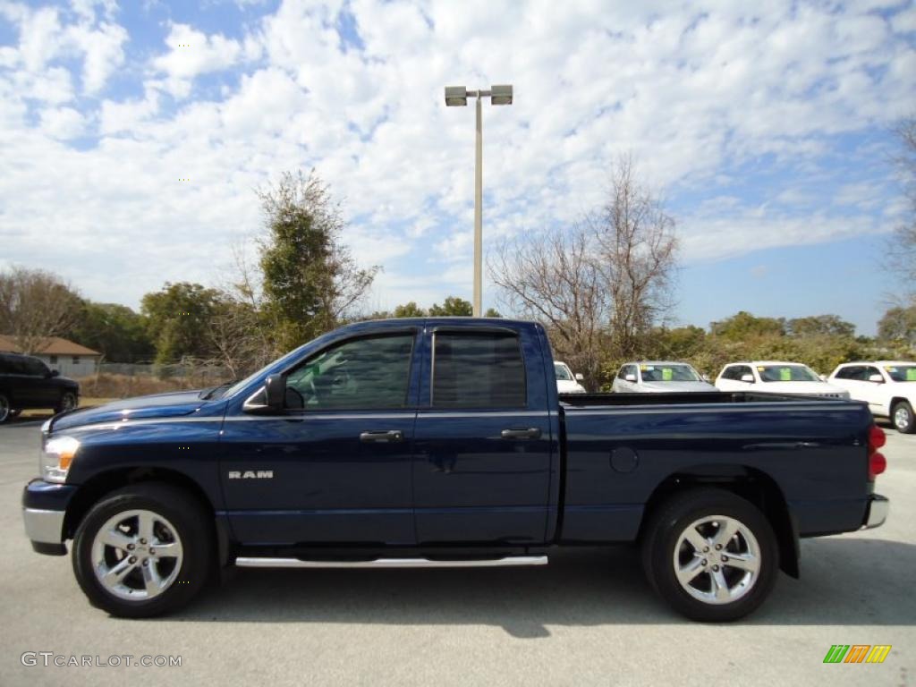 2008 Ram 1500 Big Horn Edition Quad Cab - Patriot Blue Pearl / Medium Slate Gray photo #2