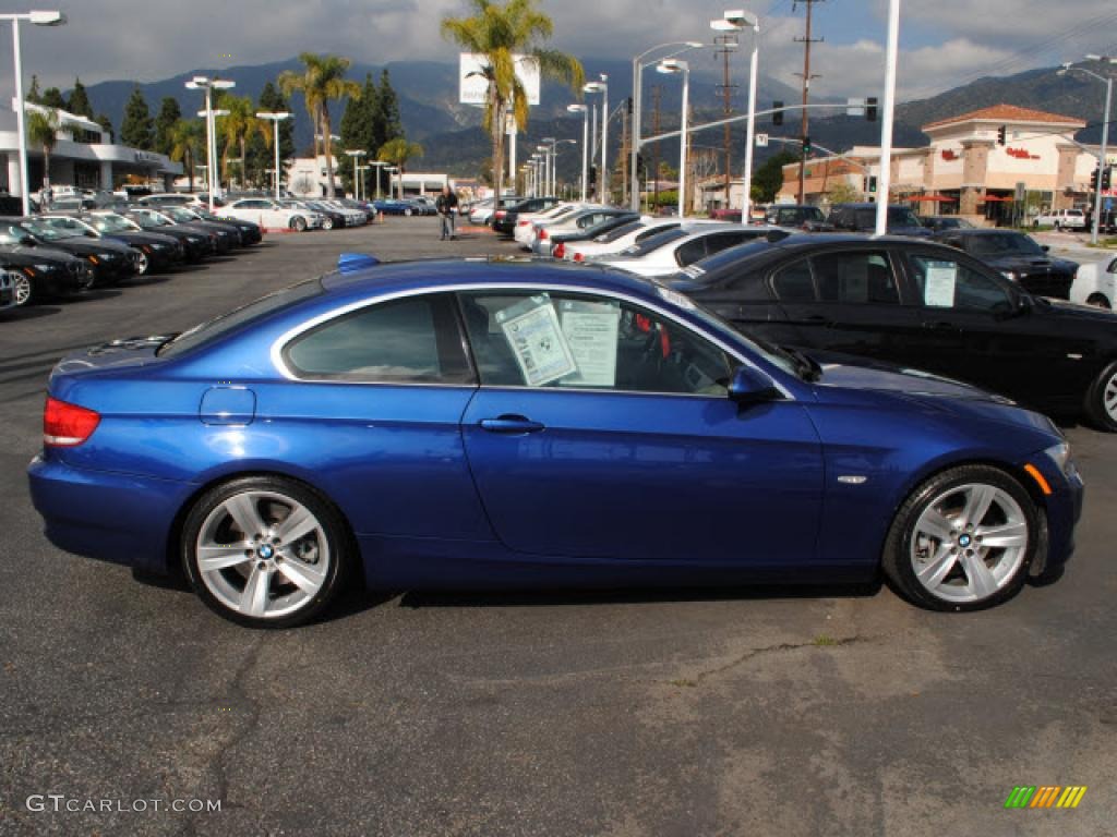 2007 3 Series 335i Coupe - Montego Blue Metallic / Grey photo #7