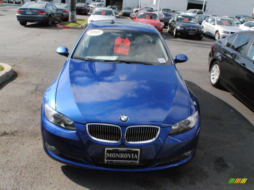 2007 3 Series 335i Coupe - Montego Blue Metallic / Grey photo #25