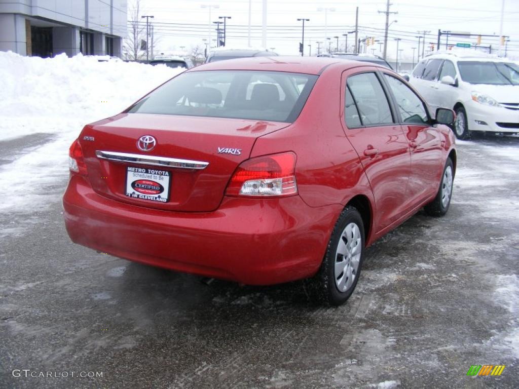 2010 Yaris Sedan - Barcelona Red Metallic / Dark Charcoal photo #3