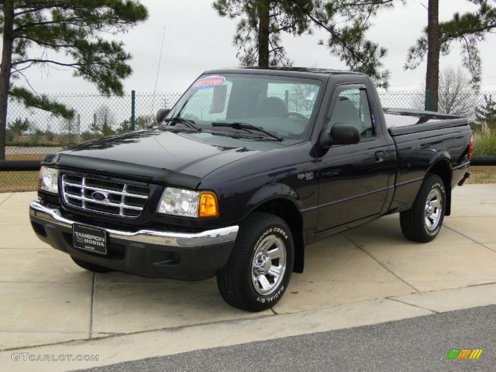 2002 Ranger XLT Regular Cab - Deep Wedgewood Blue Metallic / Dark Graphite photo #10