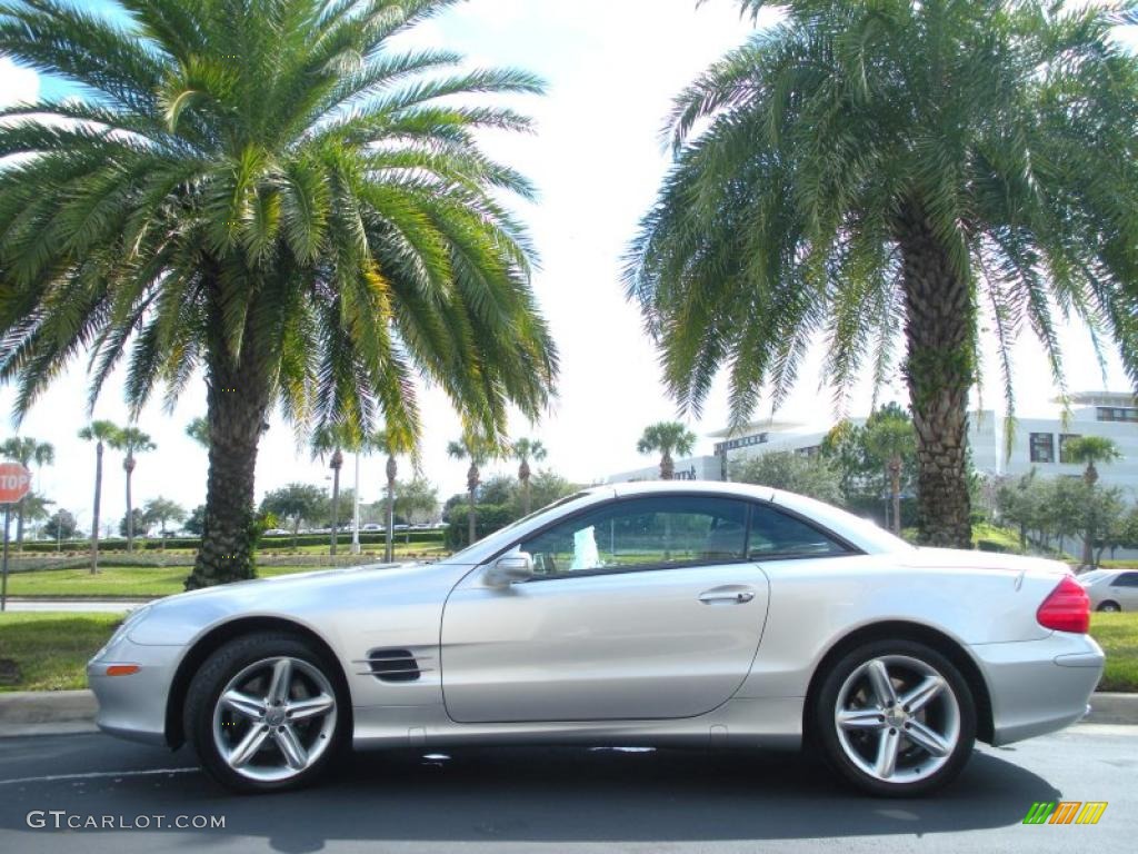 Brilliant Silver Metallic 2004 Mercedes-Benz SL 500 Roadster Exterior Photo #44591991