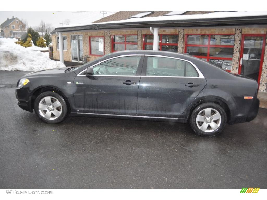 2008 Malibu Hybrid Sedan - Black Granite Metallic / Titanium Gray photo #23