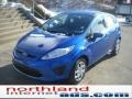 2011 Blue Flame Metallic Ford Fiesta SE Hatchback  photo #2