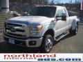 2011 Oxford White Ford F350 Super Duty Lariat SuperCab 4x4 Dually  photo #2