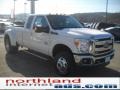 2011 Oxford White Ford F350 Super Duty Lariat SuperCab 4x4 Dually  photo #4