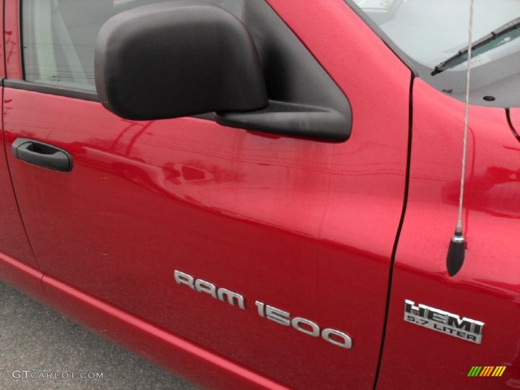 2007 Ram 1500 SLT Quad Cab - Flame Red / Medium Slate Gray photo #22