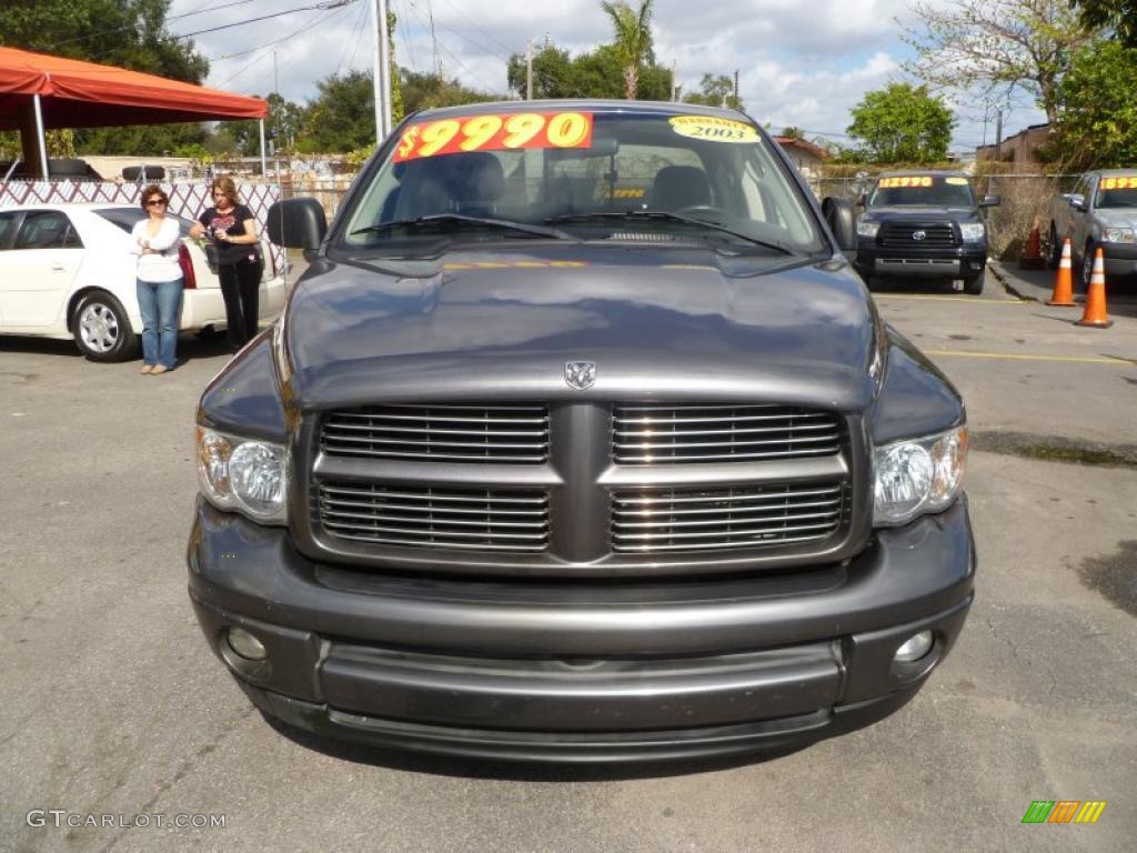 2003 Ram 1500 SLT Quad Cab - Graphite Metallic / Dark Slate Gray photo #2