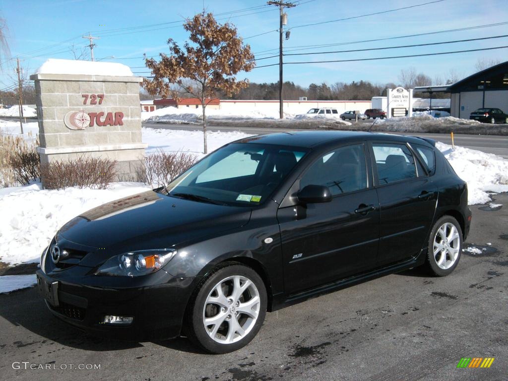 2007 MAZDA3 s Sport Hatchback - Black Mica / Black photo #1