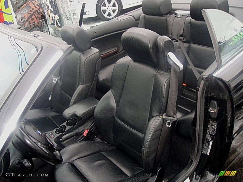 2002 3 Series 330i Convertible - Jet Black / Black photo #14