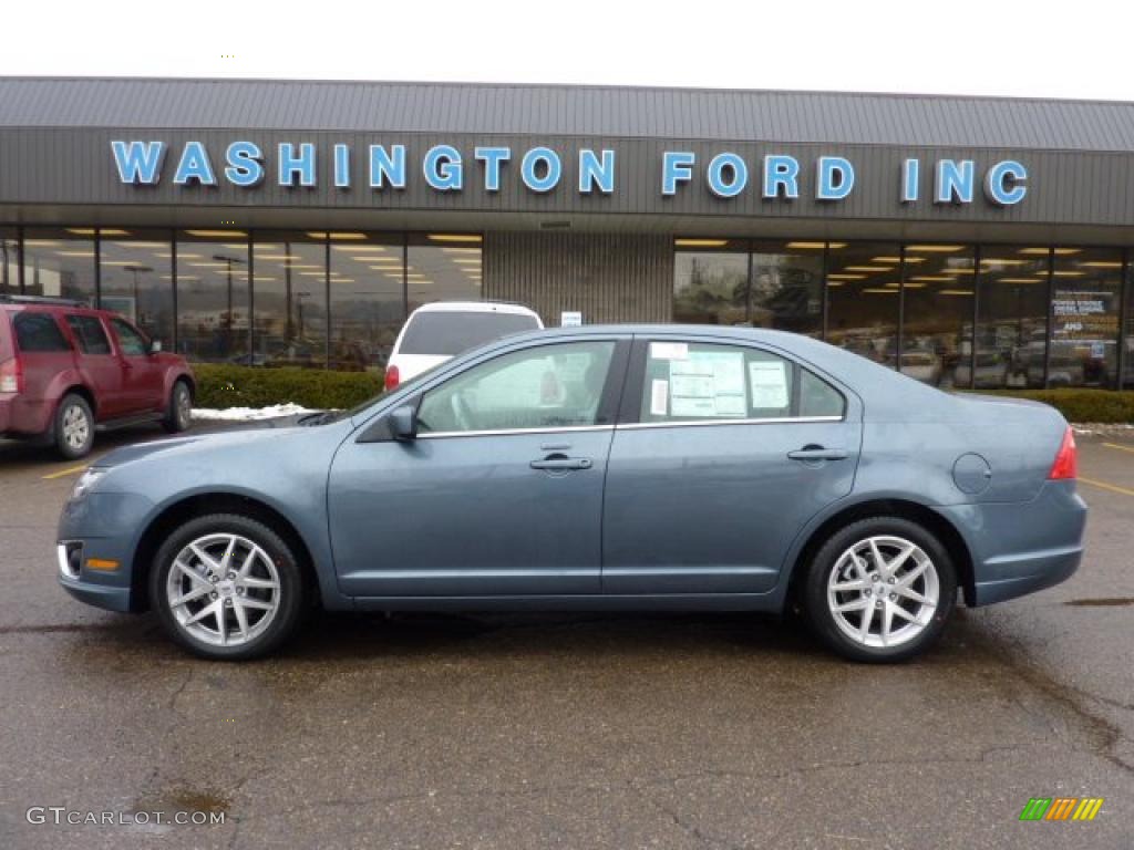 2011 Fusion SEL V6 - Steel Blue Metallic / Charcoal Black photo #1