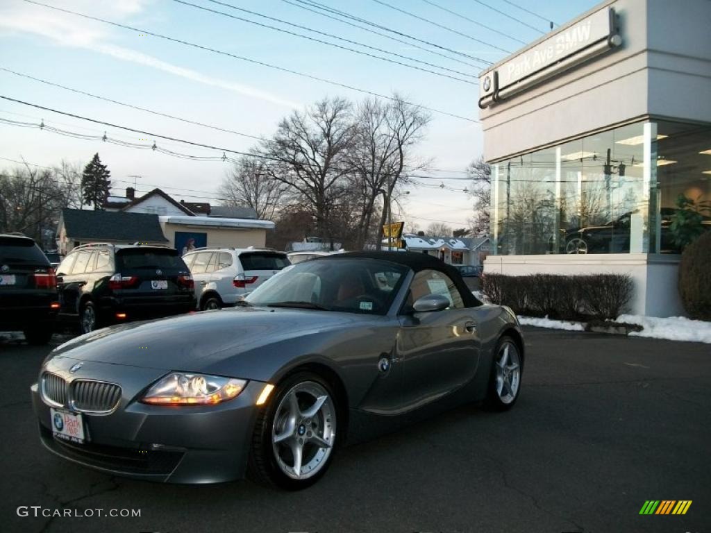 2008 Z4 3.0si Roadster - Space Grey Metallic / Dream Red photo #1
