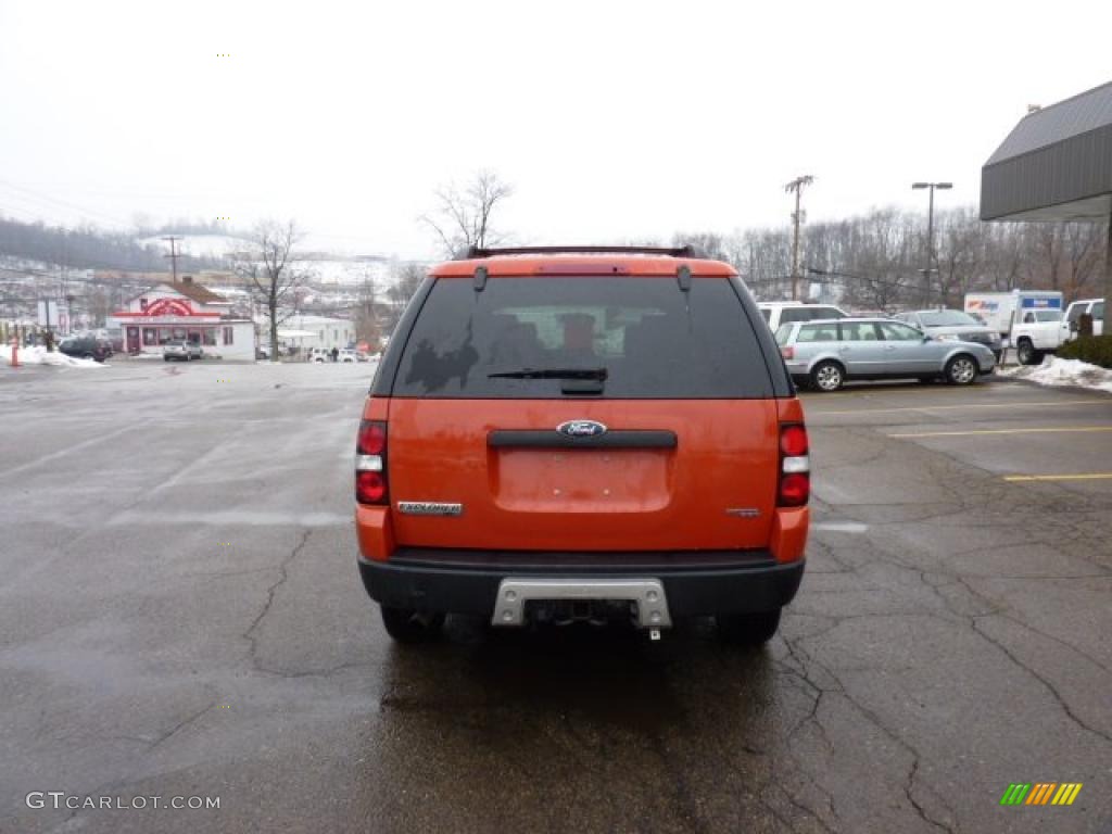 2007 Explorer XLT Ironman Edition 4x4 - Orange Frost Metallic / Black/Stone photo #3