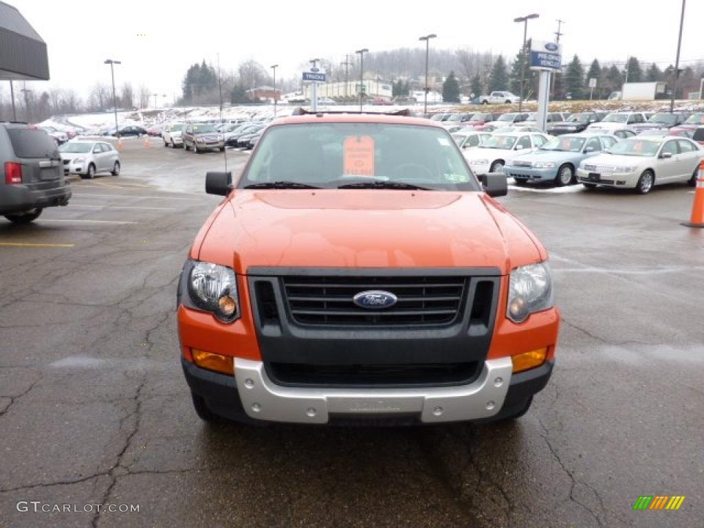 2007 Explorer XLT Ironman Edition 4x4 - Orange Frost Metallic / Black/Stone photo #7