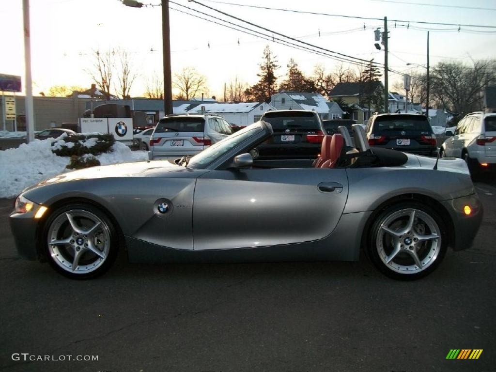 2008 Z4 3.0si Roadster - Space Grey Metallic / Dream Red photo #8