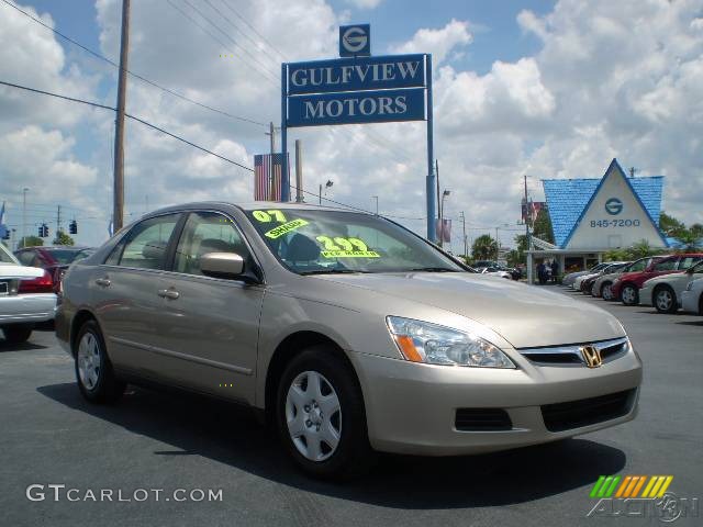 2007 Accord LX Sedan - Desert Mist Metallic / Ivory photo #1