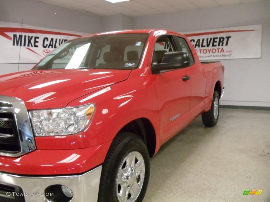 2010 Tundra Double Cab - Radiant Red / Sand Beige photo #6