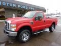 Red - F350 Super Duty XLT Regular Cab 4x4 Photo No. 8