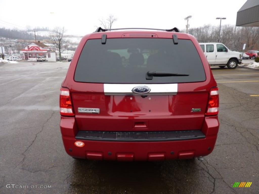 2010 Escape Limited V6 4WD - Sangria Red Metallic / Charcoal Black photo #3