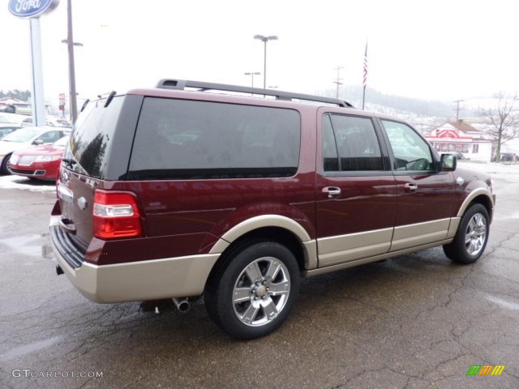 2009 Expedition EL King Ranch 4x4 - Royal Red Metallic / Charcoal Black/Chaparral Leather photo #4