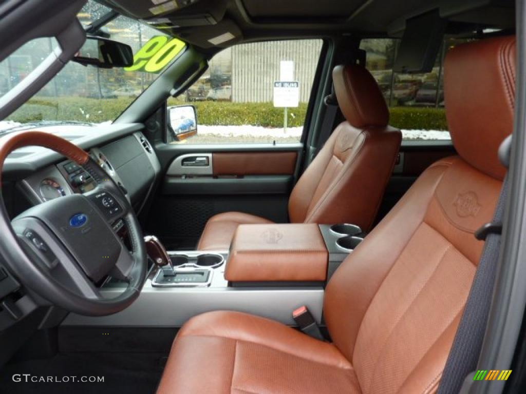 Charcoal Black/Chaparral Leather Interior 2009 Ford Expedition EL King Ranch 4x4 Photo #44615595