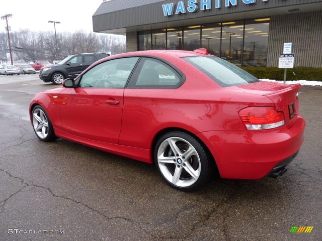 2008 1 Series 135i Coupe - Crimson Red / Black photo #2