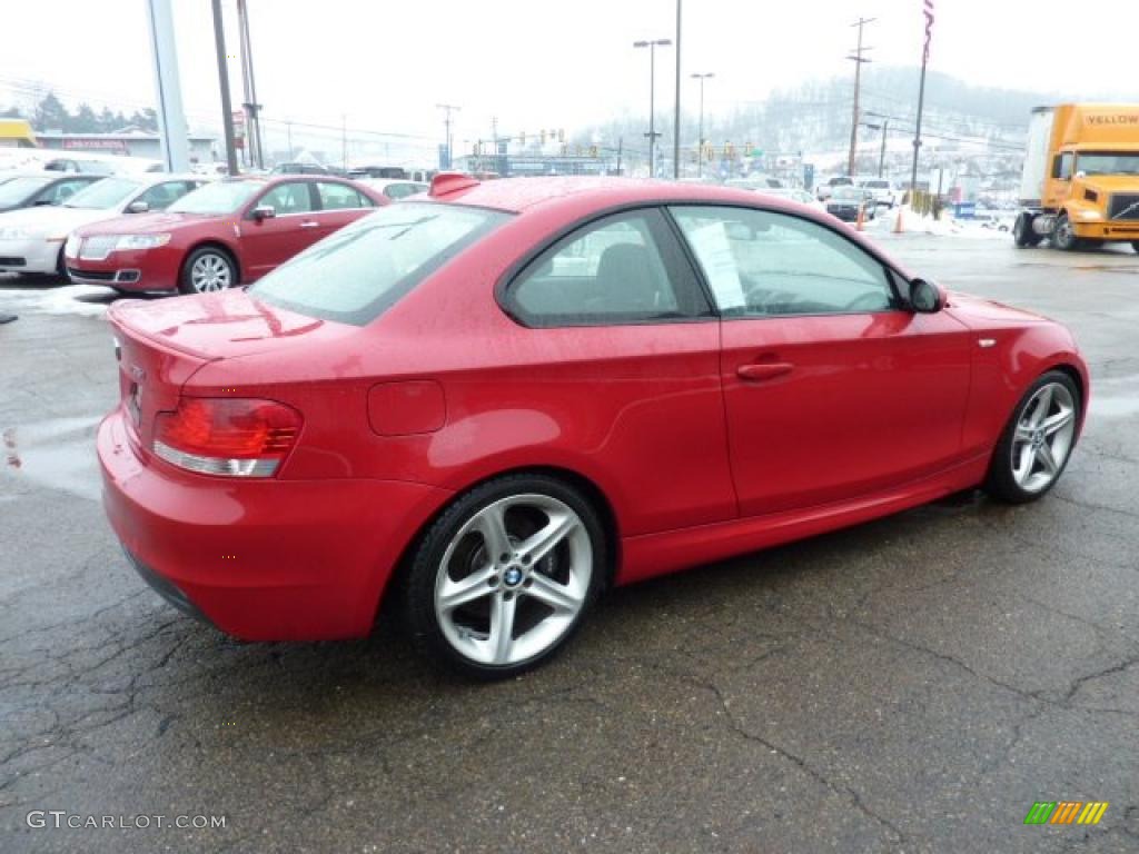 2008 1 Series 135i Coupe - Crimson Red / Black photo #4