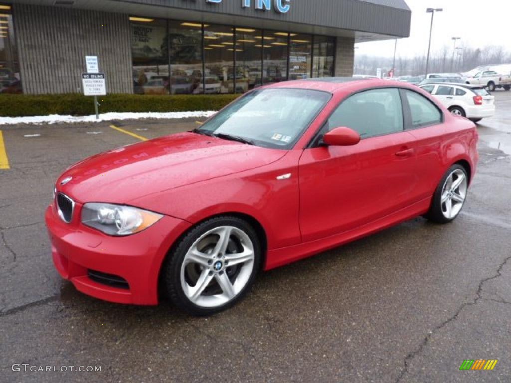 2008 1 Series 135i Coupe - Crimson Red / Black photo #8