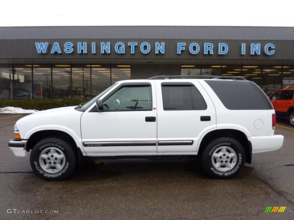 2000 Blazer LS 4x4 - Summit White / Medium Gray photo #1