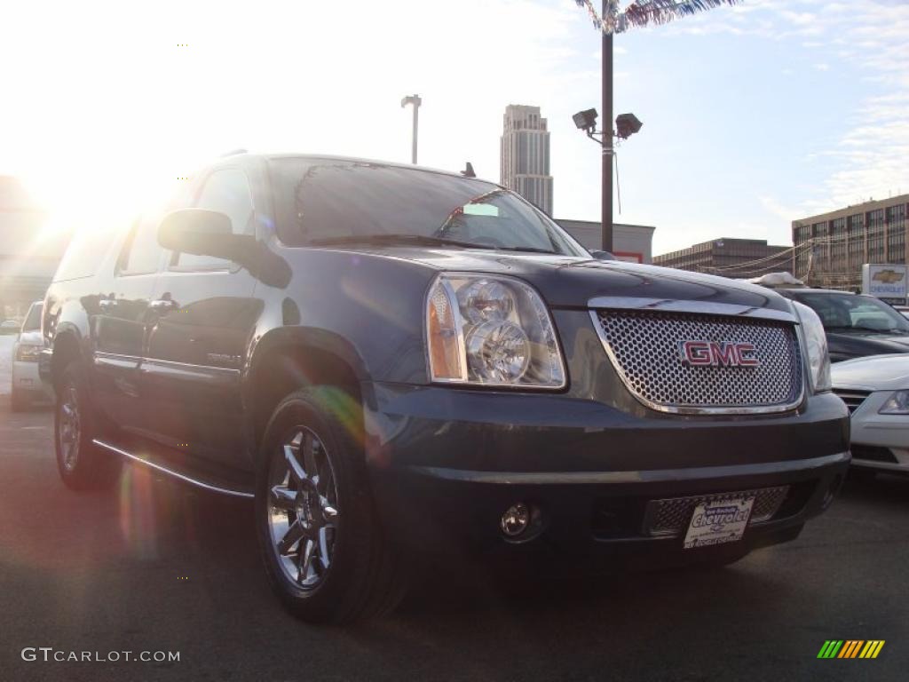 2008 Yukon XL Denali AWD - Stealth Gray Metallic / Cocoa/Light Cashmere photo #3