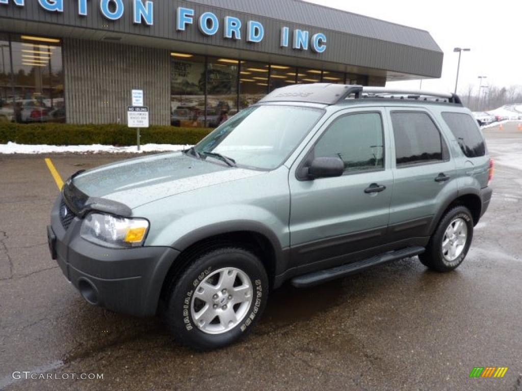 2006 Escape XLT V6 4WD - Titanium Green Metallic / Medium/Dark Flint photo #8