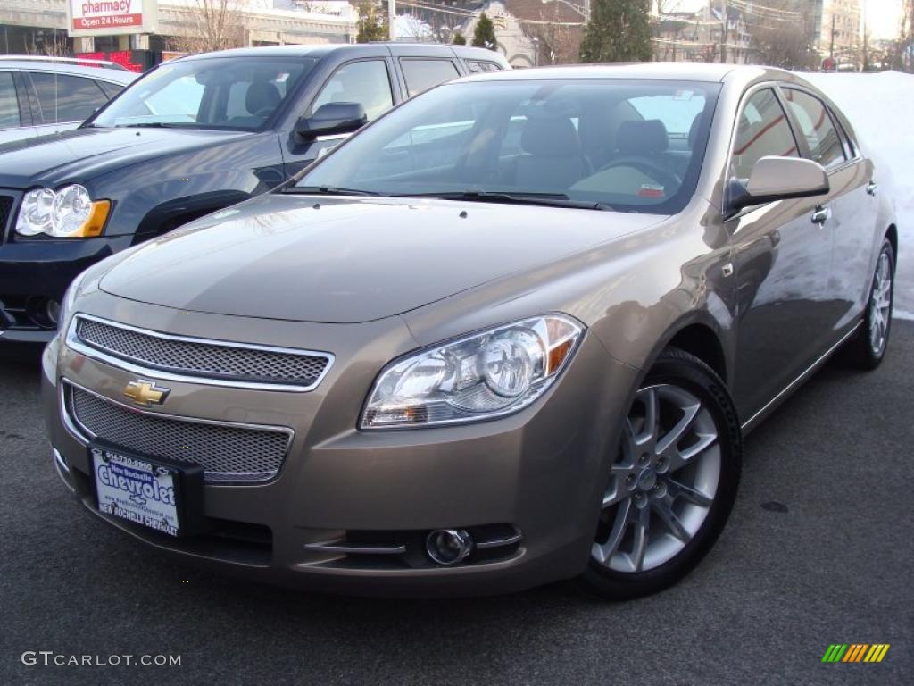 2008 Malibu LTZ Sedan - Amber Bronze Metallic / Cocoa/Cashmere Beige photo #1