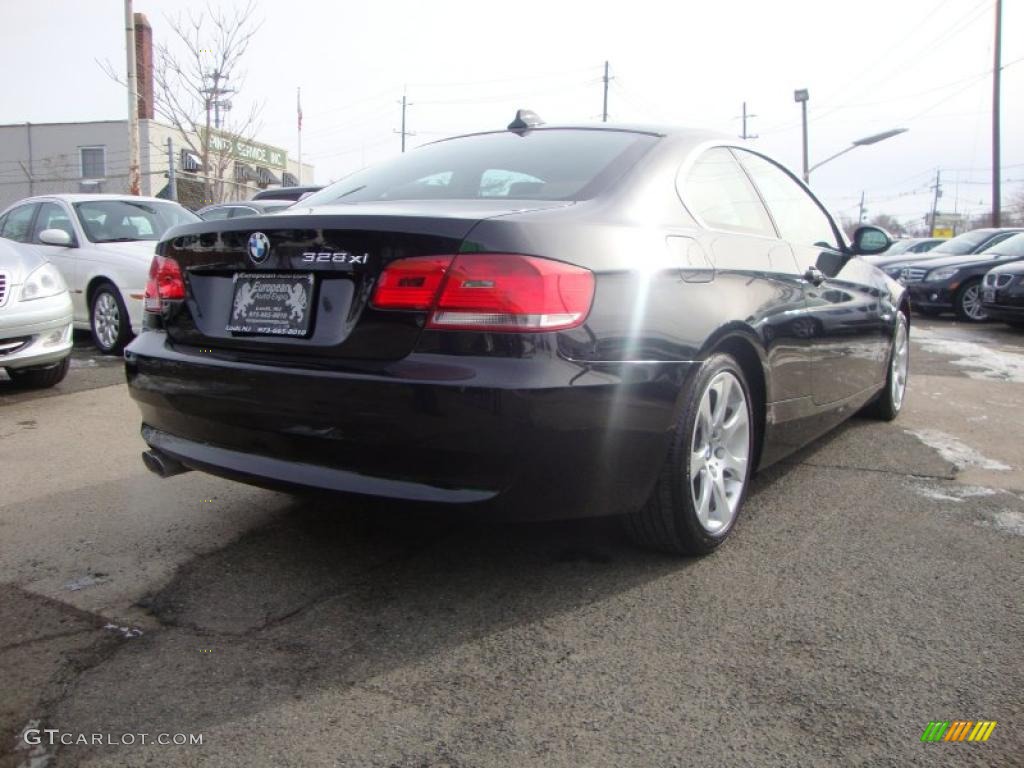 2008 3 Series 328xi Coupe - Black Sapphire Metallic / Saddle Brown/Black photo #4