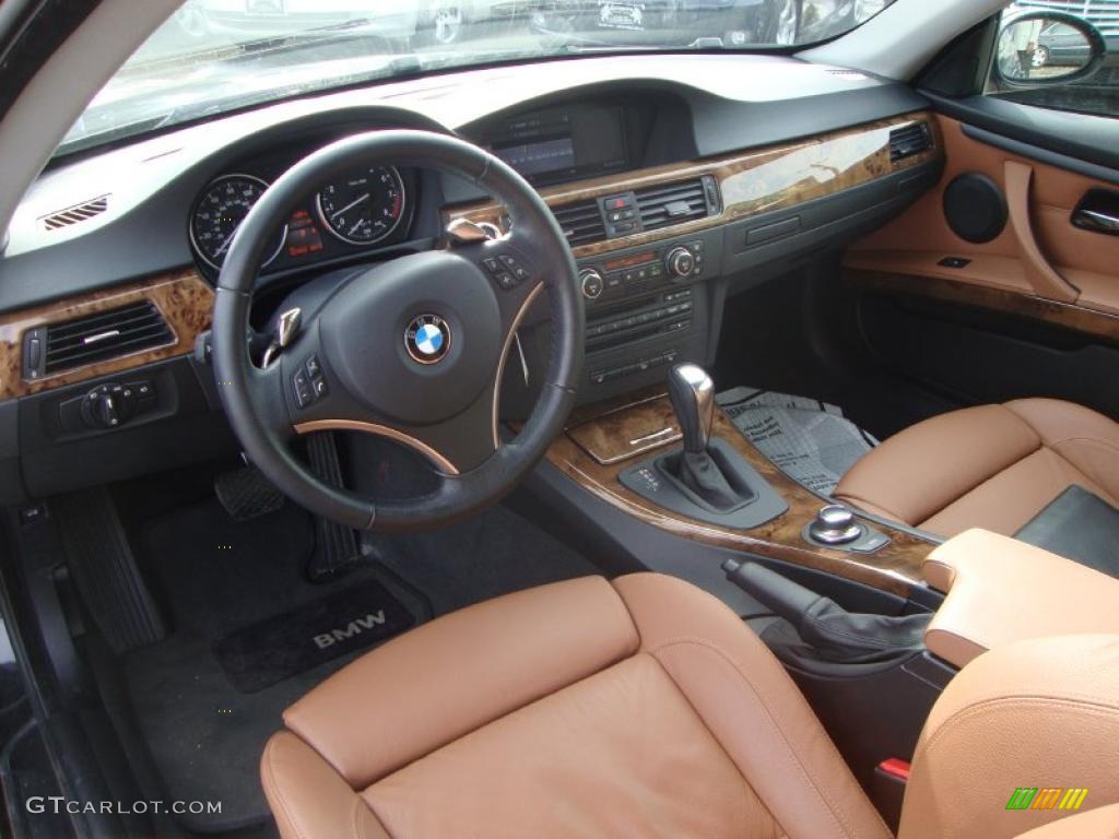 2008 3 Series 328xi Coupe - Black Sapphire Metallic / Saddle Brown/Black photo #5