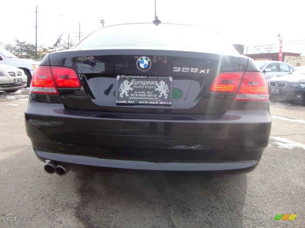 2008 3 Series 328xi Coupe - Black Sapphire Metallic / Saddle Brown/Black photo #10