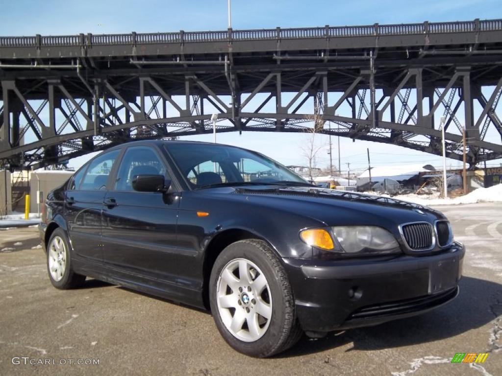 2002 3 Series 325xi Sedan - Jet Black / Black photo #4