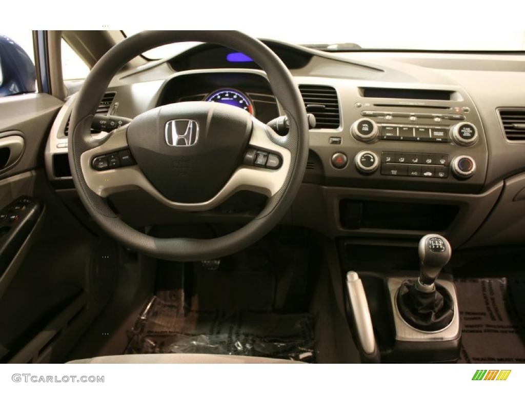 2006 Honda Civic EX Sedan Gray Dashboard Photo #44619787