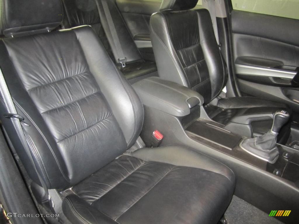 Black Interior 2009 Honda Accord EX-L Sedan Photo #44622743