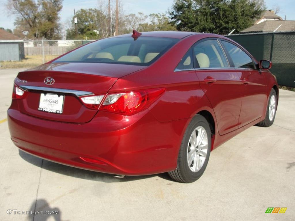 2011 Sonata GLS - Venetian Red / Camel photo #3