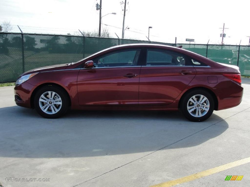 2011 Sonata GLS - Venetian Red / Camel photo #6