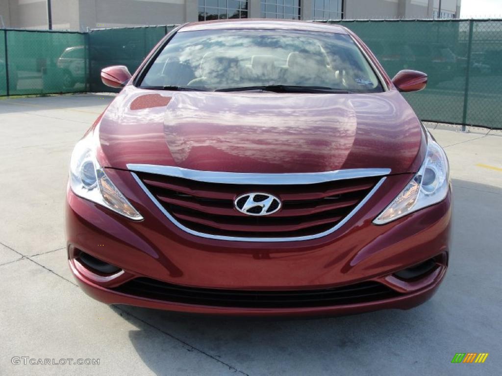 2011 Sonata GLS - Venetian Red / Camel photo #8