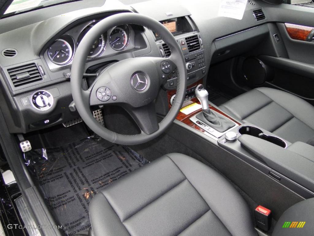Black Interior 2011 Mercedes-Benz C 300 Sport Photo #44623353