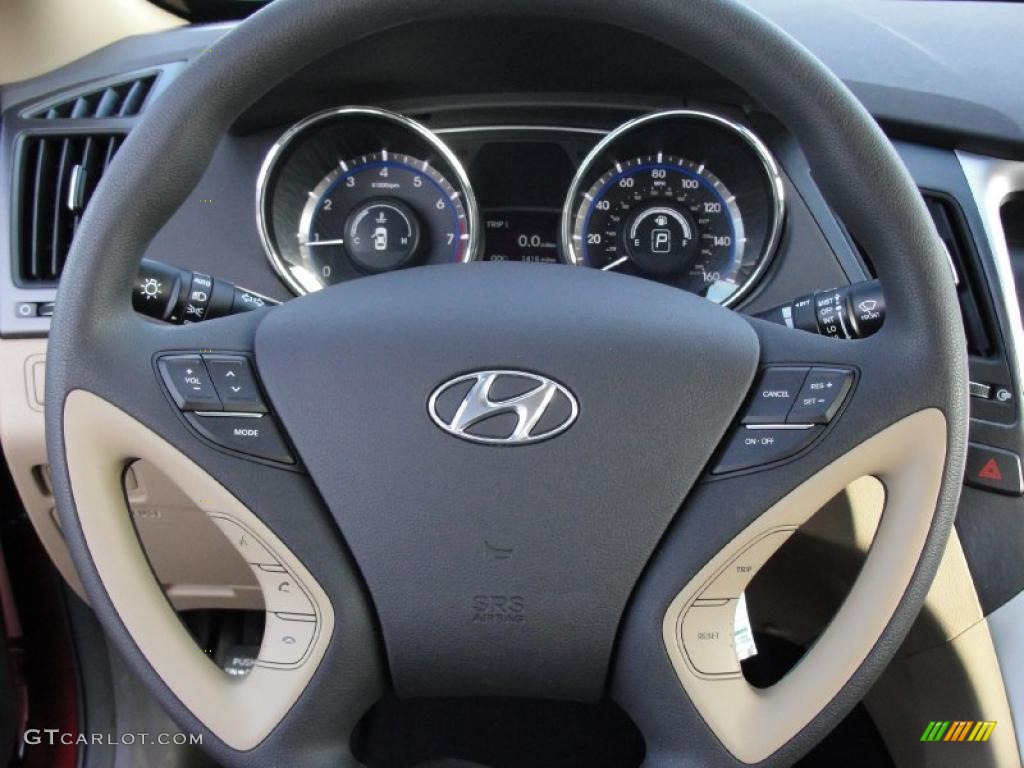 2011 Sonata GLS - Venetian Red / Camel photo #30