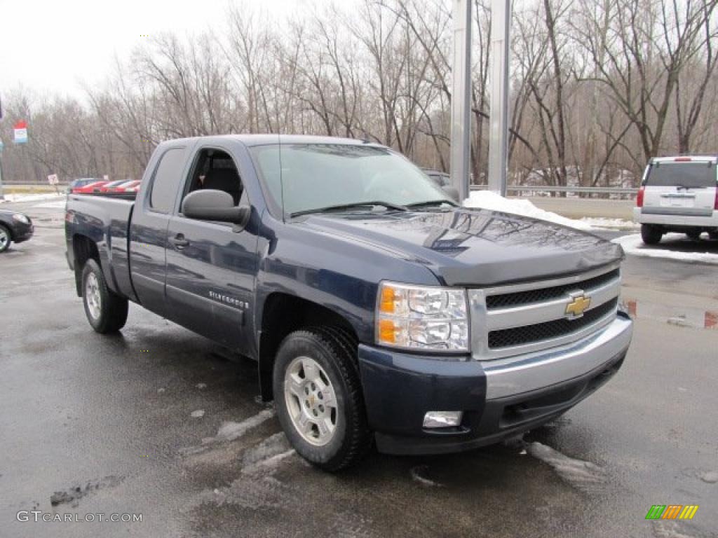 2008 Silverado 1500 Z71 Extended Cab 4x4 - Dark Blue Metallic / Dark Titanium photo #5