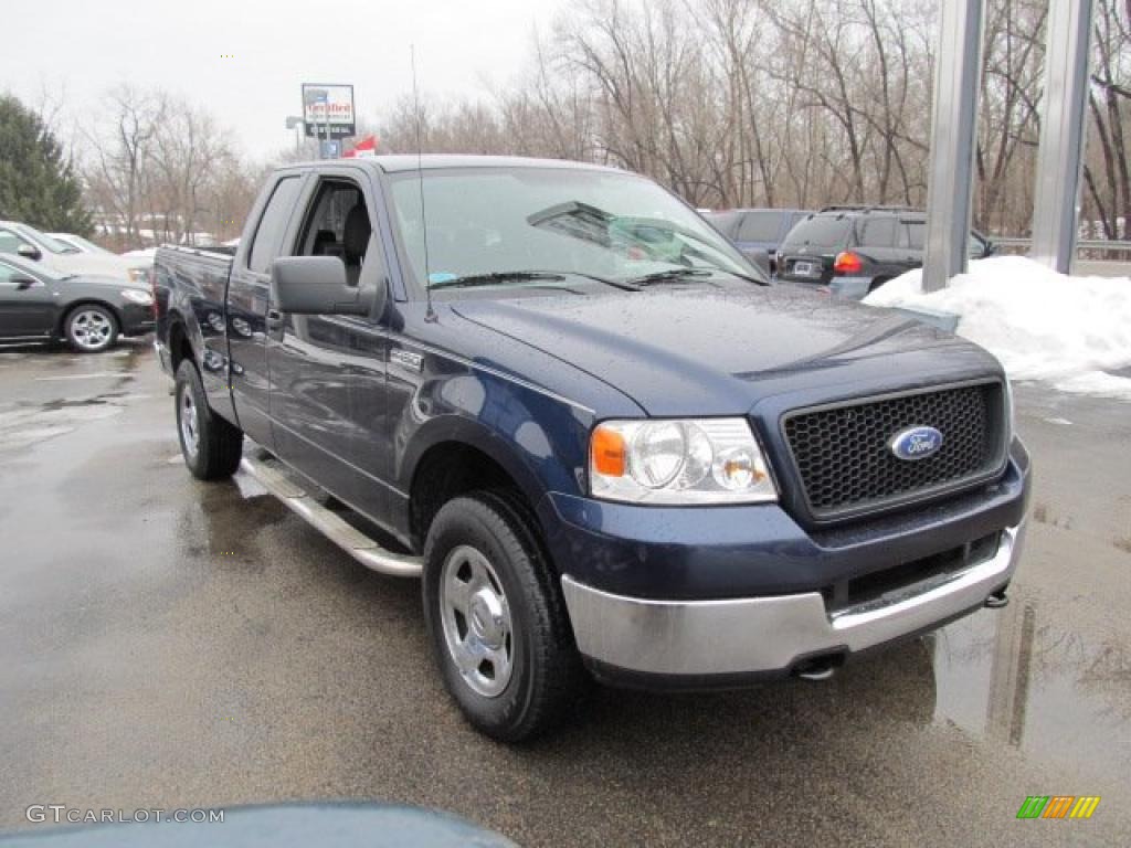 2005 F150 XLT SuperCab 4x4 - True Blue Metallic / Medium Flint Grey photo #5