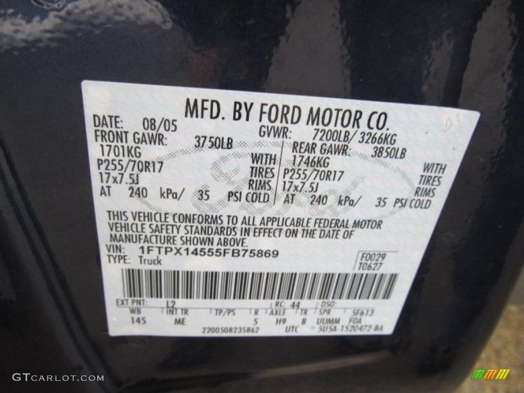 2005 F150 XLT SuperCab 4x4 - True Blue Metallic / Medium Flint Grey photo #15